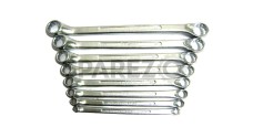 8 Pc Ring Spanner Set Metric Chrome Plated